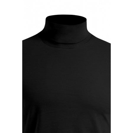 Luxe zwarte heren col t-shirts van katoen