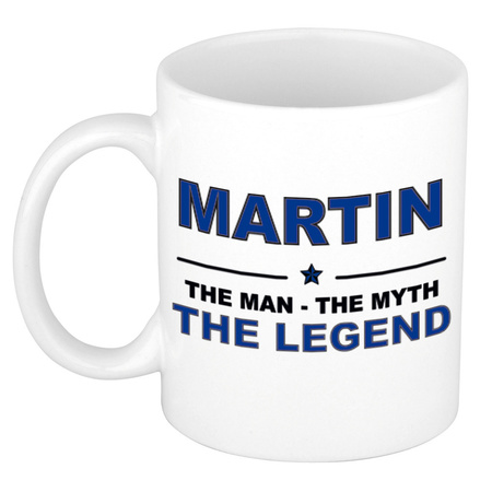 Martin The man, The myth the legend bedankt cadeau mok/beker 300 ml keramiek