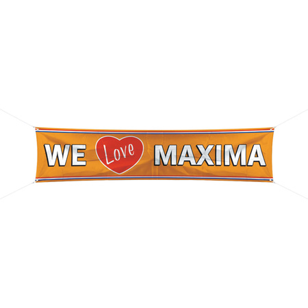 Dutch supporters banner We love Maxima