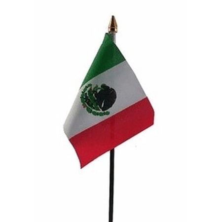 Mexico table flag 10 x 15 cm with base
