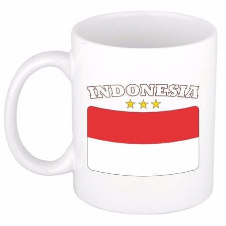 Theemok vlag Indonesie 300 ml
