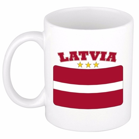 Theemok vlag Letland 300 ml