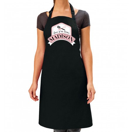 Queen of the kitchen Madison apron black for women