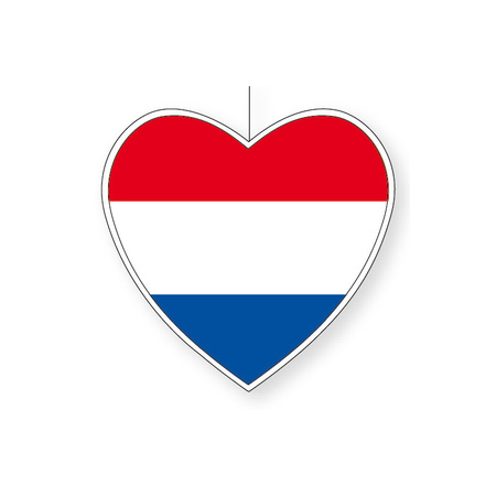 Nederland hangversiering hart 28 cm