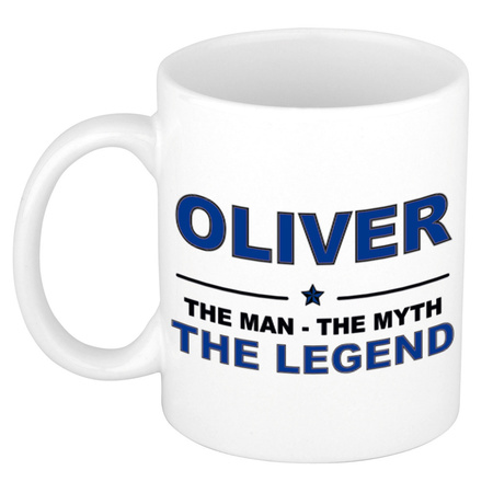 Oliver The man, The myth the legend bedankt cadeau mok/beker 300 ml keramiek