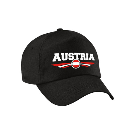 Oostenrijk / Austria landen pet / baseball cap zwart kinderen