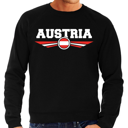 Oostenrijk / Austria landen sweater / trui zwart heren