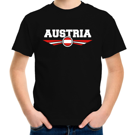Oostenrijk / Austria landen t-shirt zwart kids