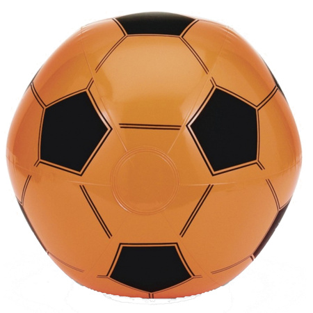 Inflatable orange soccer beach ball 30 cm