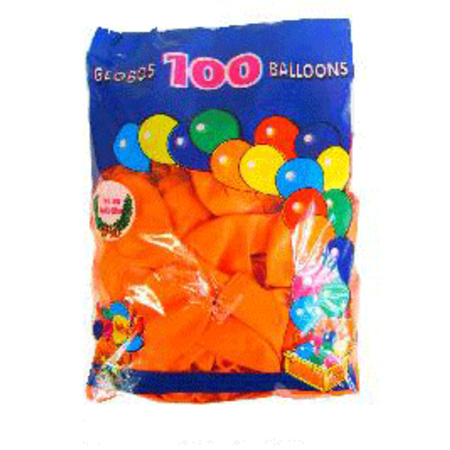 Orange balloons 100 pieces