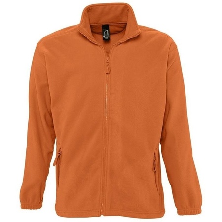 Orange fleece vest full zip 