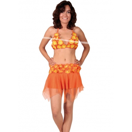 Toppers - Orange Hawaii bikini and skirt
