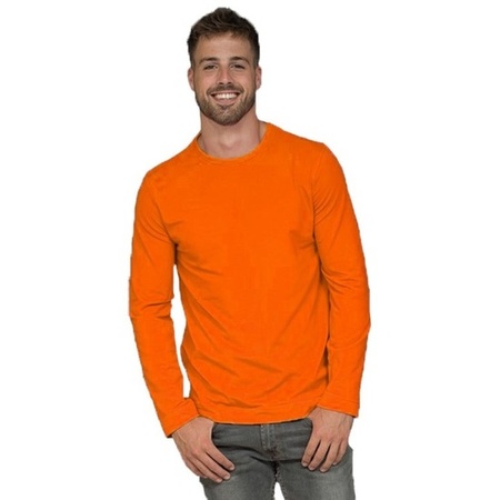 Longsleeve shirt heren oranje
