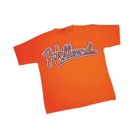 Oranje baseball t-shirt met Holland tekst