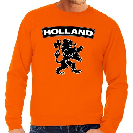 Orange Holland lion sweater for men