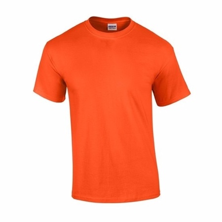 Korte mouwen T-shirt oranje voor volwassenen