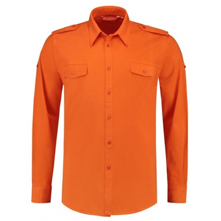 Katoenen overhemd voor heren oranje