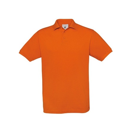 Orange polo t-shirt with short sleeves