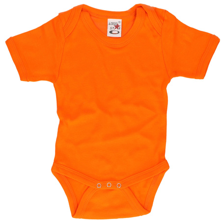 Baby pakje met mouwtjes oranje