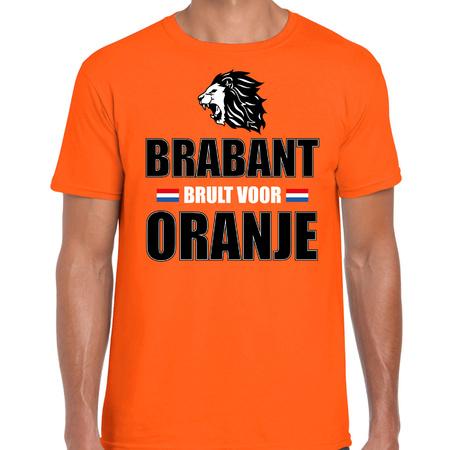 Oranje t-shirt Brabant brult voor oranje heren - Holland / Nederland supporter shirt EK/ WK