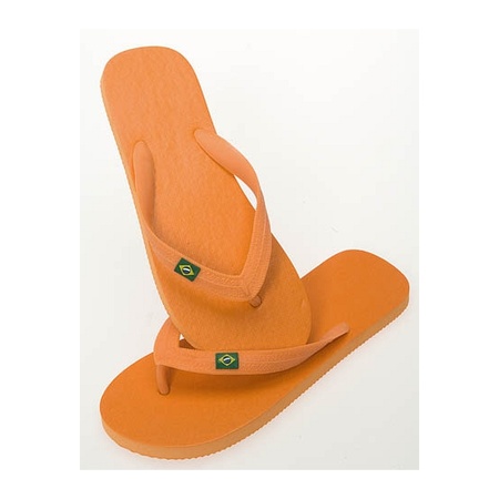 Orange flip-flop slippers for men