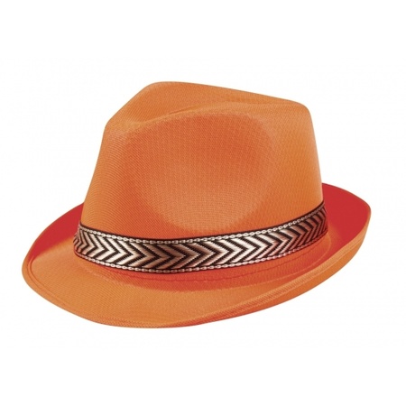 Koningsdag hoed oranje trilby