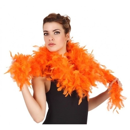 Orange feathers boa 180 cm