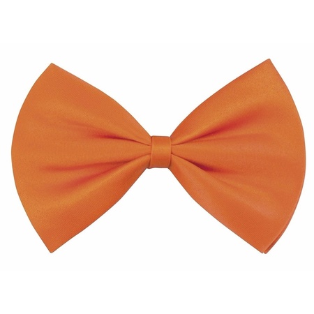 Oranje verkleed vlinderstrikje 11 cm voor dames/heren