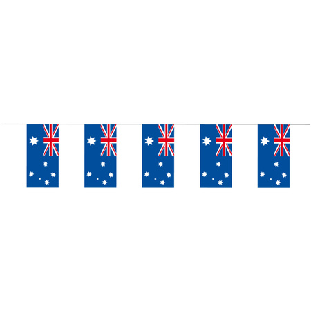 Bellatio Decorations - Vlaggen versiering set - Australie - Vlag 90 x 150 cm en vlaggenlijn 4 meter