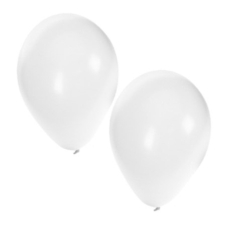 Witte/blauwe ballonnen 30x