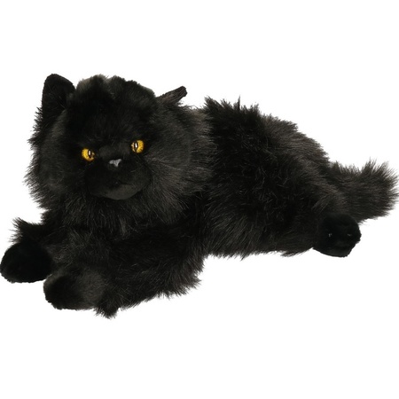 Fictief Effectiviteit smeren Pluche zwarte Perzische kat/poes knuffel 30 cm speelgoed in oranje  artikelen winkel Oranjeshopper