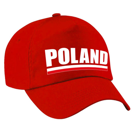 Poland supporter pet  / cap Polen rood kids