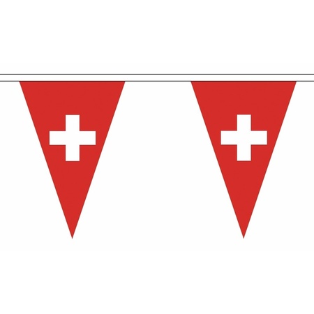Zwitserlanddecoratie vlaggenlijn 5 meter