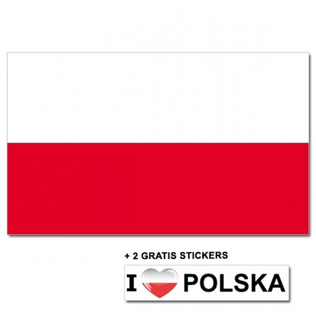 Flag Poland + 2 stickers