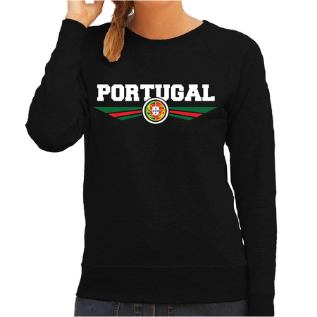 Portugal landen sweater zwart dames