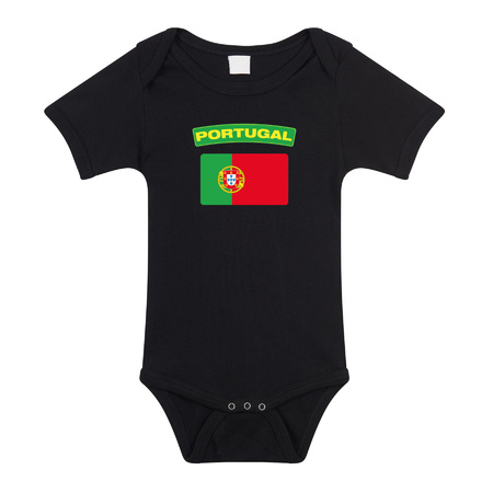 Portugal romper met vlag zwart voor babys