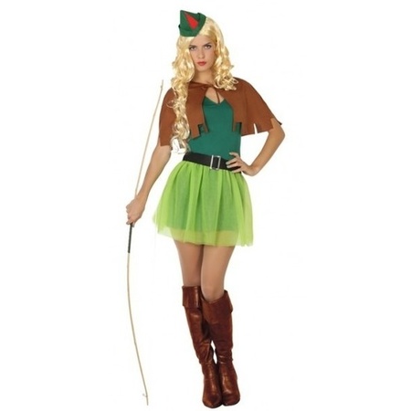 Robin Hood costume for ladies 4 pieces