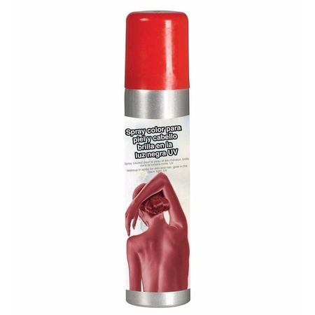 Rode bodypaint spray/body- en haarspray 75 ml