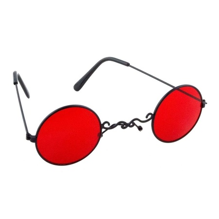 Rode dracula/vampier party bril voor volwassenen