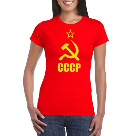 Rood CCCP / Sovjet-Unie t-shirt voor dames