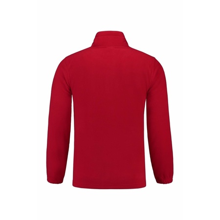 Fleece sweatshirt rood met rits voor volwassenen