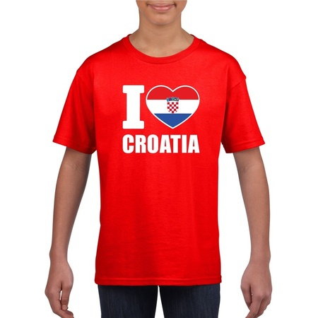 I love Croatia t-shirt red children
