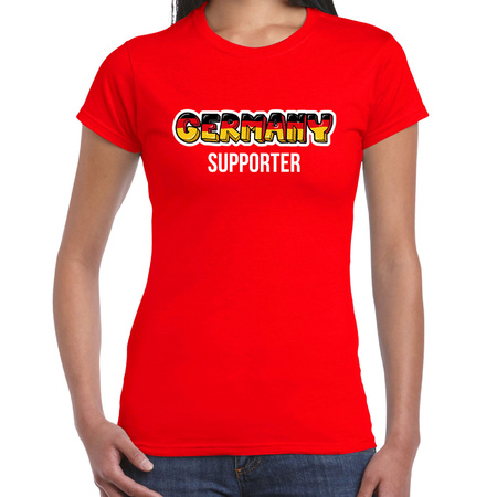 Rood t-shirt Germany / Duitsland supporter EK/ WK voor dames
