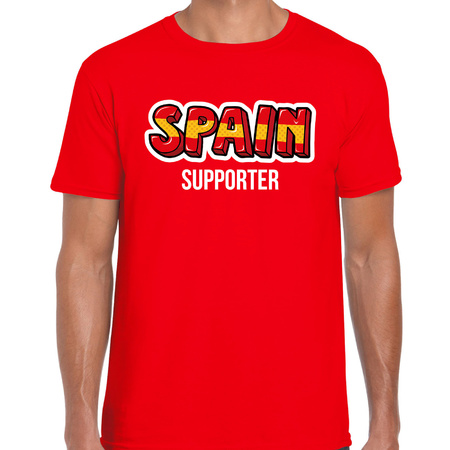 Rood t-shirt Spain / Spanje supporter EK/ WK voor heren