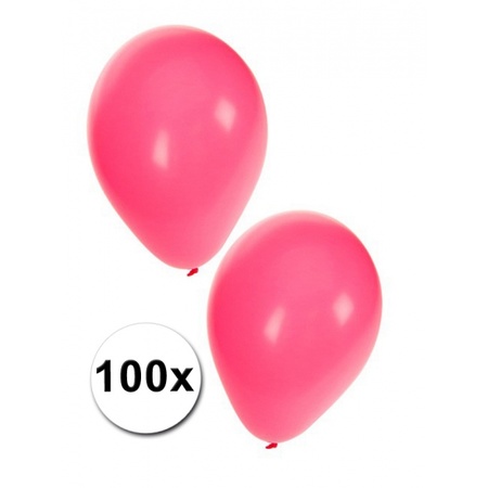Zak roze barty ballonnen, 100 stuks