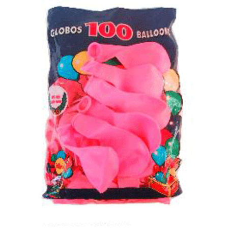 Zak roze barty ballonnen, 100 stuks