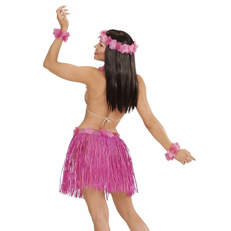 Pink Hawaiian dress up set for women