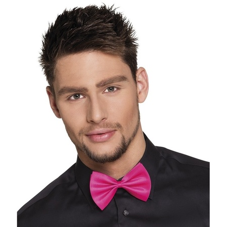Pink bow tie 11 cm for men/women