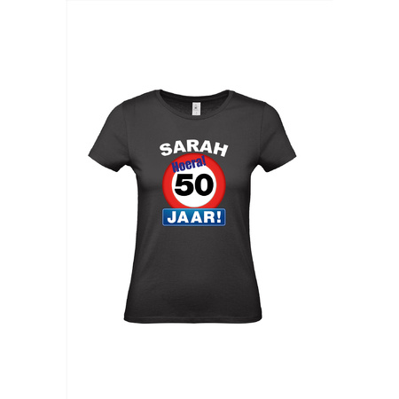 Sarah pop opvulbaar met Sarah stopbord 50 jaar pop shirt/ kleding