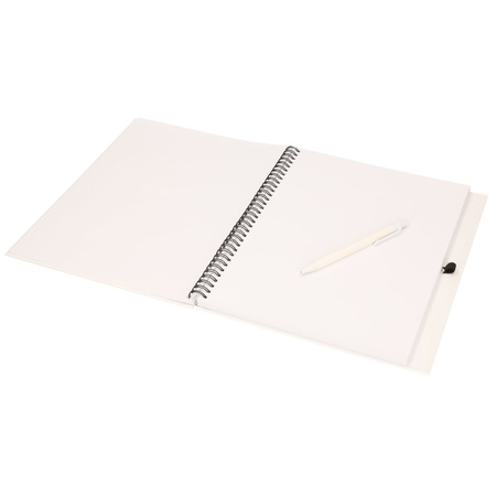 Schetsboek/tekenboek wit A4 formaat 80 vellen inclusief pen